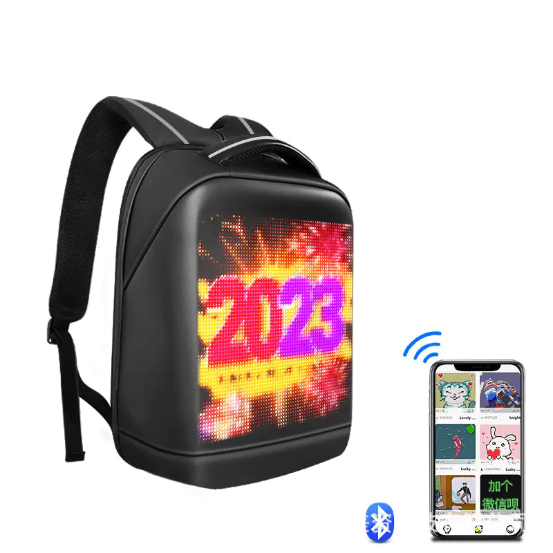 LED Bluetooth Backpack with Display Screen