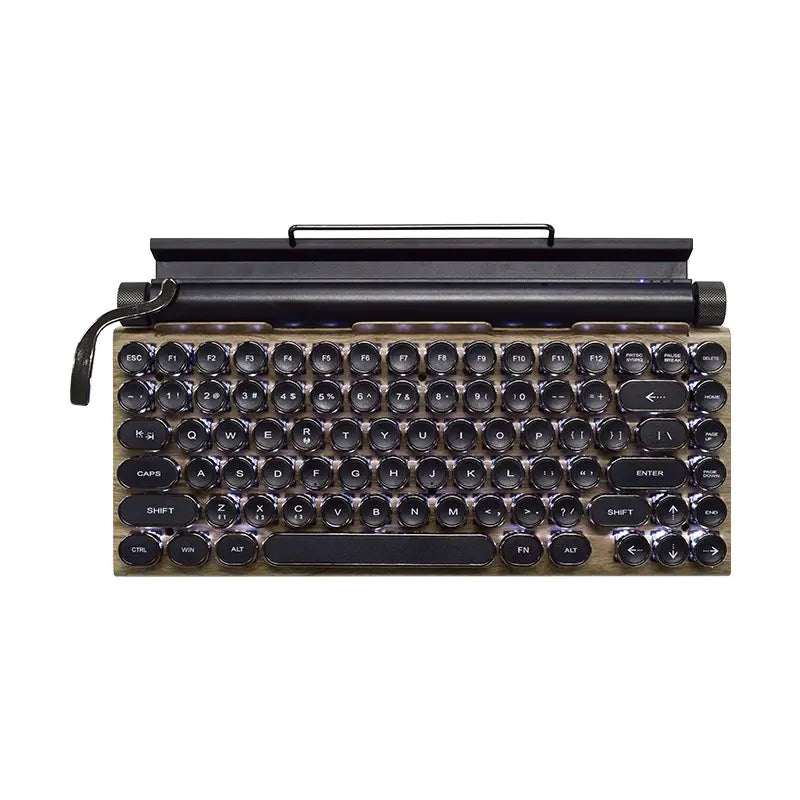 Retro Wireless Bluetooth Typewriter Keyboard with USB