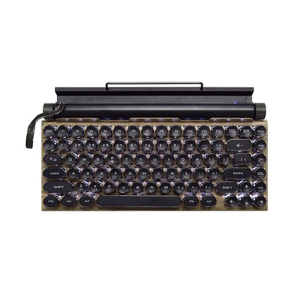 Retro Wireless Bluetooth Typewriter Keyboard with USB