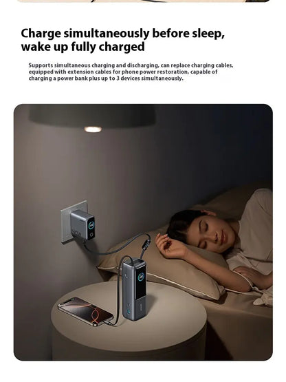 Two-wire Power Bank 25000mAh Fast Charging