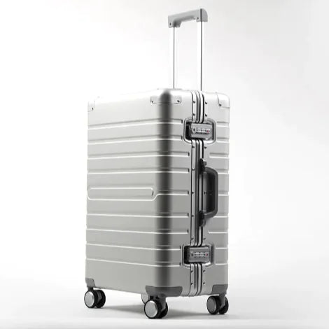 Aluminum Alloy Trolley Suitcase with Universal Wheels