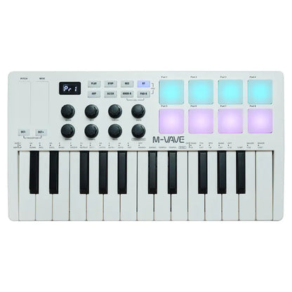 Portable MIDI Keyboard Controller with RGB Pads