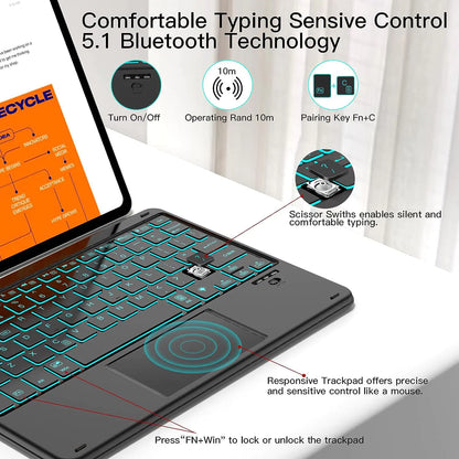 Bluetooth Backlit Keyboard for Xiaomi Pad 6 Pro & iPad Mini