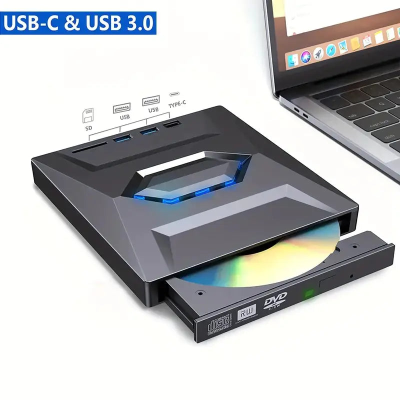 Portable External CD/DVD Drive for Laptop and PC