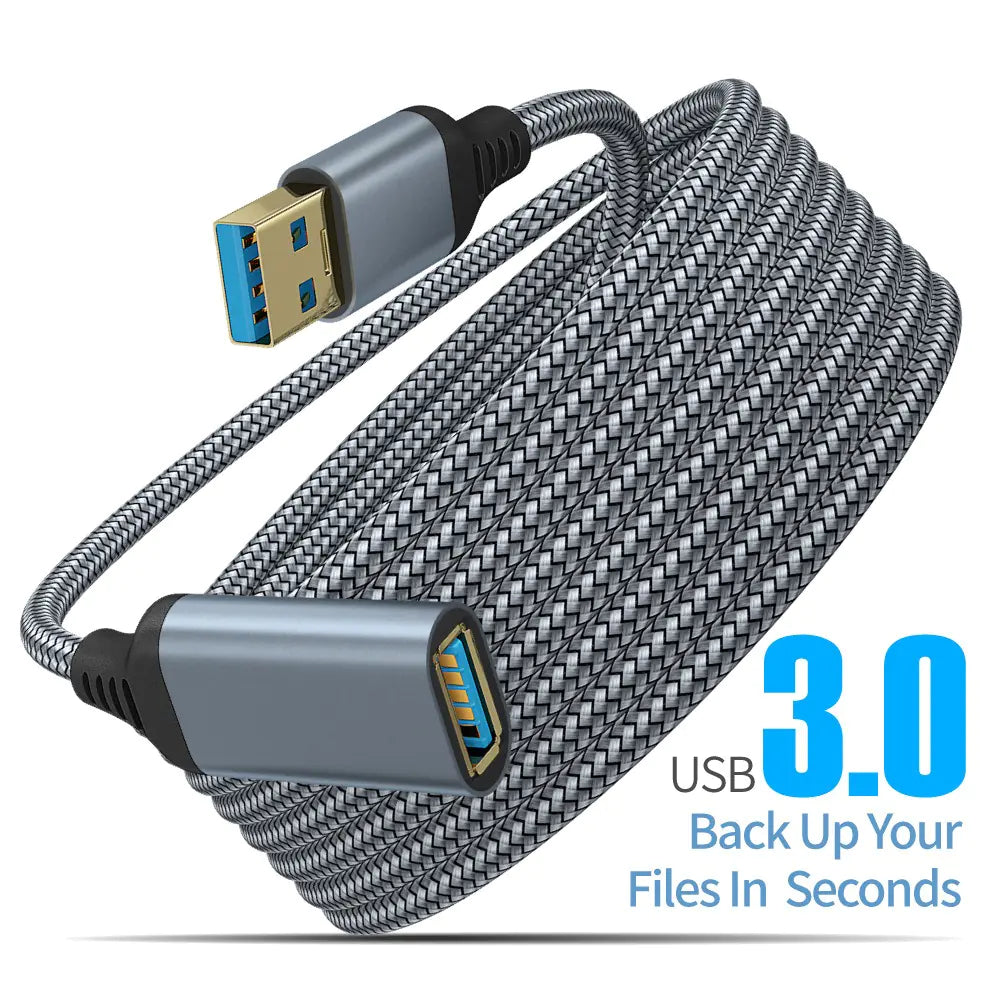 Nylon Braided USB 3.0 High-Speed Data Extension Cable