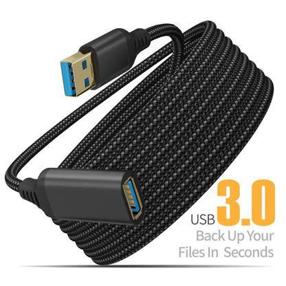 Nylon Braided USB 3.0 High-Speed Data Extension Cable
