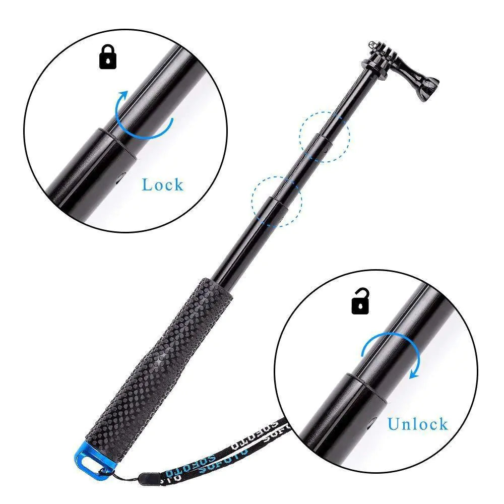 19-Inch Colorful Telescopic Selfie Stick for Cameras