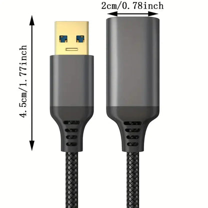 Nylon Braided USB 3.0 High-Speed Data Extension Cable