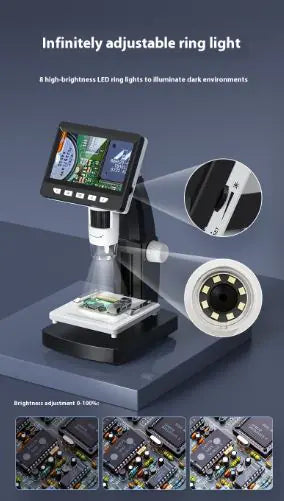Digital Microscope with LCD Screen, 100X Magnification
