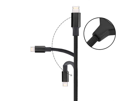 90-Degree USB Charging Cable for Apple & Android