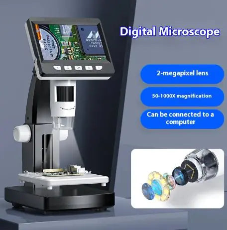 Digital Microscope with LCD Screen, 100X Magnification