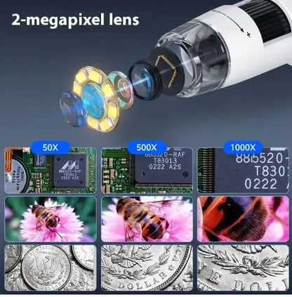 Digital Microscope with LCD Screen, 100X Magnification
