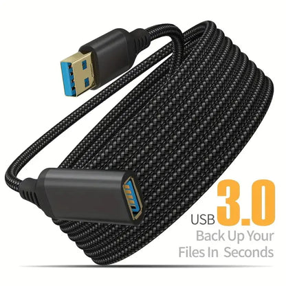 Nylon Braided USB 3.0 High-Speed Data Extension Cable