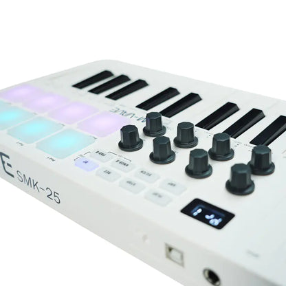 Portable MIDI Keyboard Controller with RGB Pads