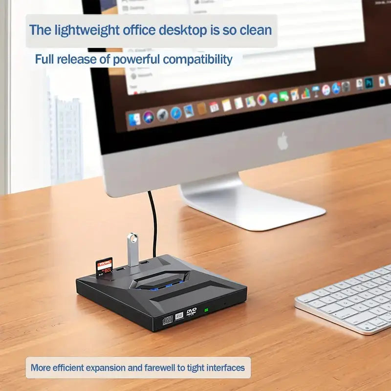 Portable External CD/DVD Drive for Laptop and PC