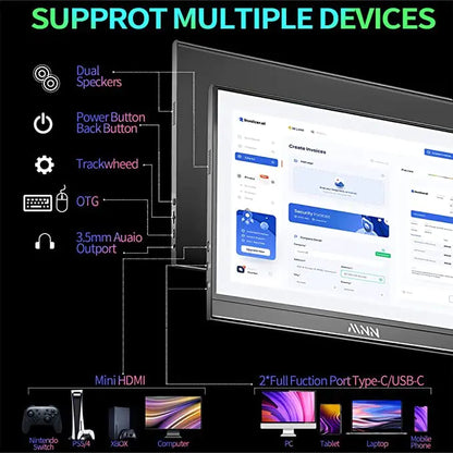 Ultra-Thin Portable Metal Display Monitor for PS4/PS5 XBOX PC