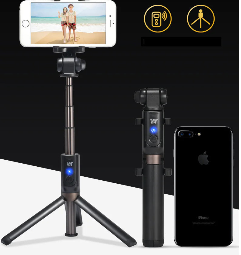 Foldable Bluetooth Selfie Stick and Tripod for Phones