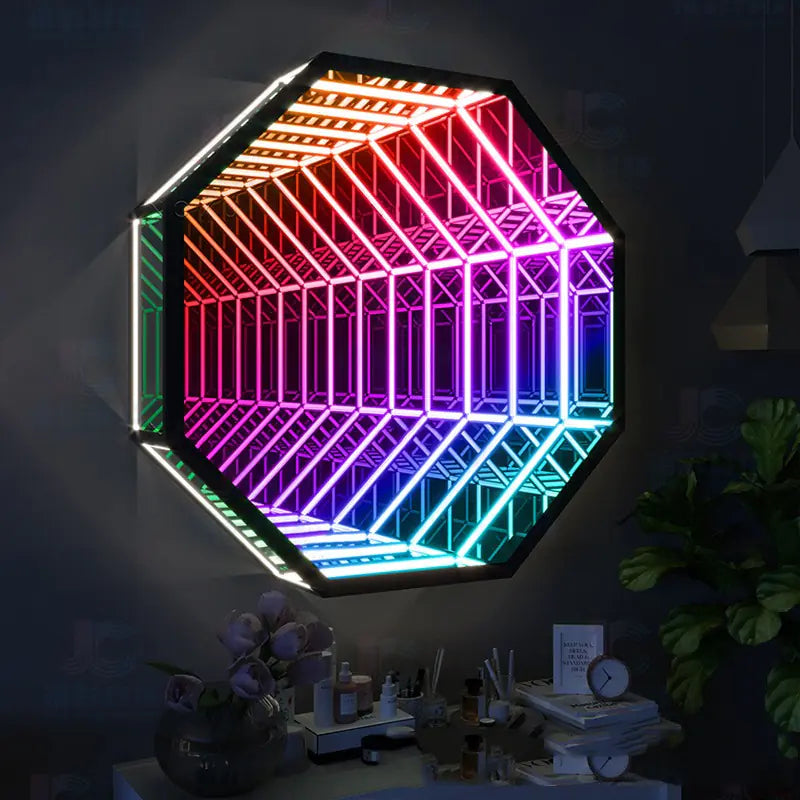 Octagon Infinity Mirror RGB Wall Lamp