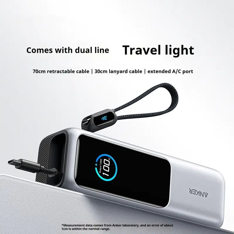 Two-wire Power Bank 25000mAh Fast Charging